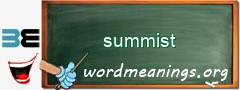 WordMeaning blackboard for summist